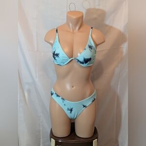 navy blue and mint tie dye bathing suit